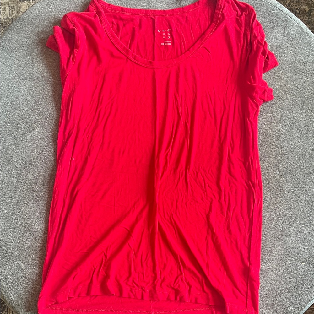 a new day Bright Red Short Sleeve Tee